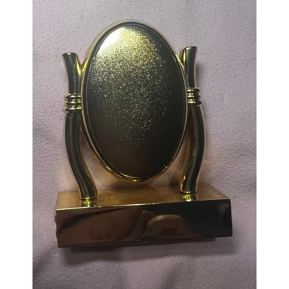 Vintage Timex Vanity Mirror Gold Tone Quartz In Working Condition - Picture 5 of 6